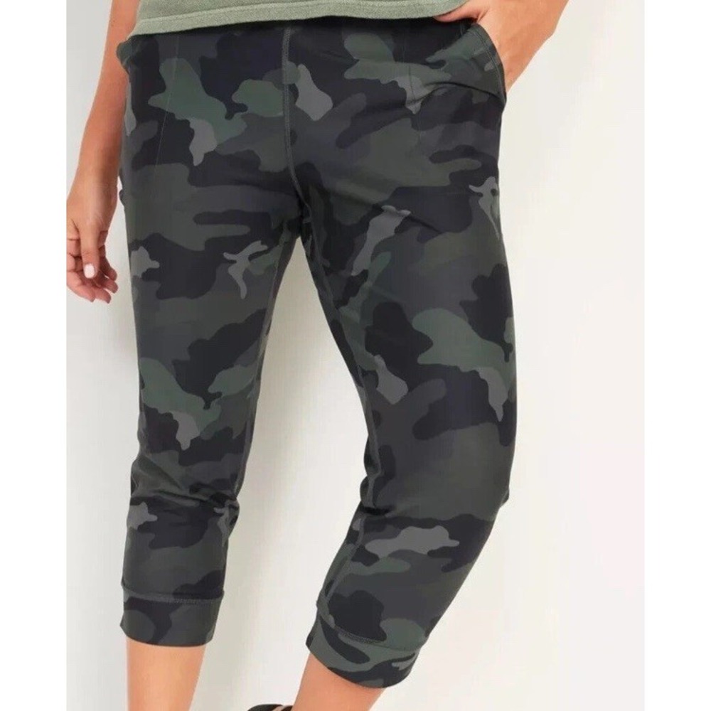 New Old Navy Active Camo Powersoft High-Rise Crop Jogger Go-Dry Pants Women XL
